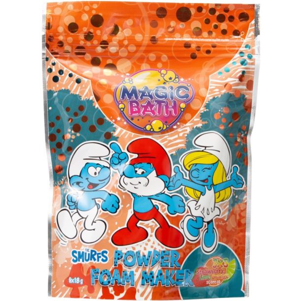 The Smurfs Magic Bath Powder Foam Maker бластър за вана за деца Lime