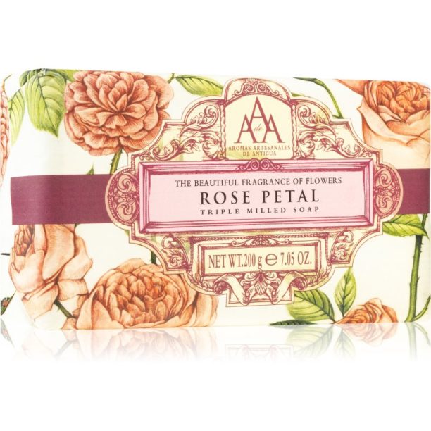 The Somerset Toiletry Co. Aromas Artesanales de Antigua Triple Milled Soap луксозен сапун Rose Petal 200 гр.