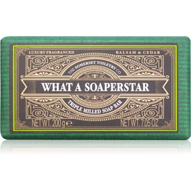 The Somerset Toiletry Co. Distinguished Gentlemen Soap Bar твърд сапун за мъже Balsam & Cedar 200 гр.