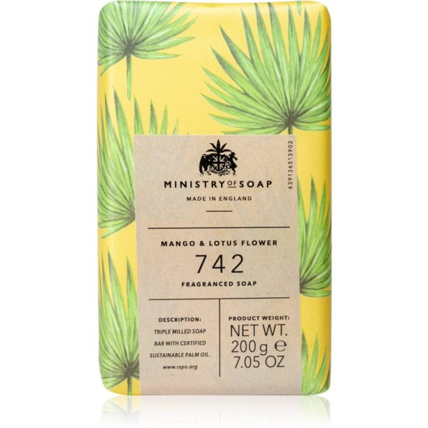 The Somerset Toiletry Co. Ministry of Soap Rain Forest Soap твърд сапун за тяло Mango & Lotus Flower 200 гр.