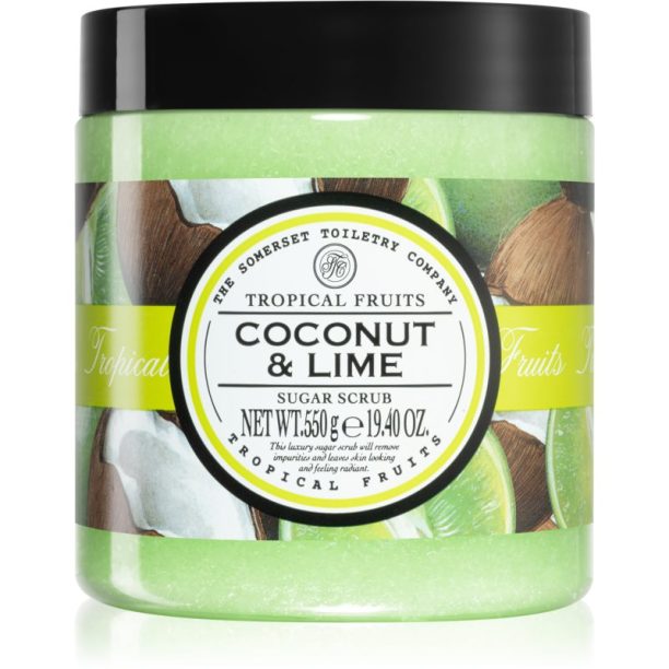 The Somerset Toiletry Co. Tropical Fruits Sugar Scrubs захарен пилинг за тяло Coconut & Lime 550 гр.