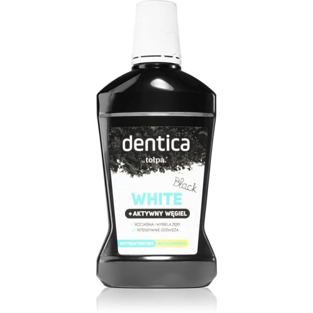 Tołpa Dentica Black White избелваща вода за уста с активен въглен 500 мл.