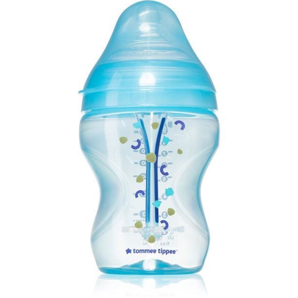 Tommee Tippee Closer To Nature Anti-colic Advanced Baby Bottle бебешко шише 0m+ Boy 260 мл.