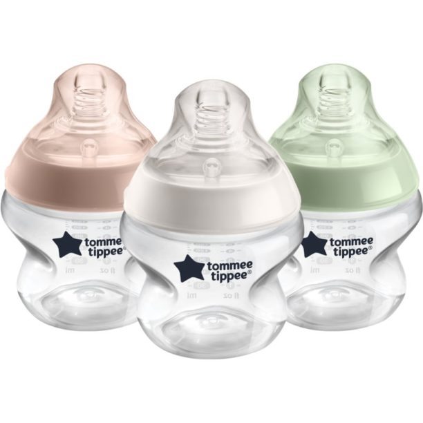 Tommee Tippee Closer To Nature Baby Bottles Set бебешко шише 0m+ 3x150 мл. на ниска цена