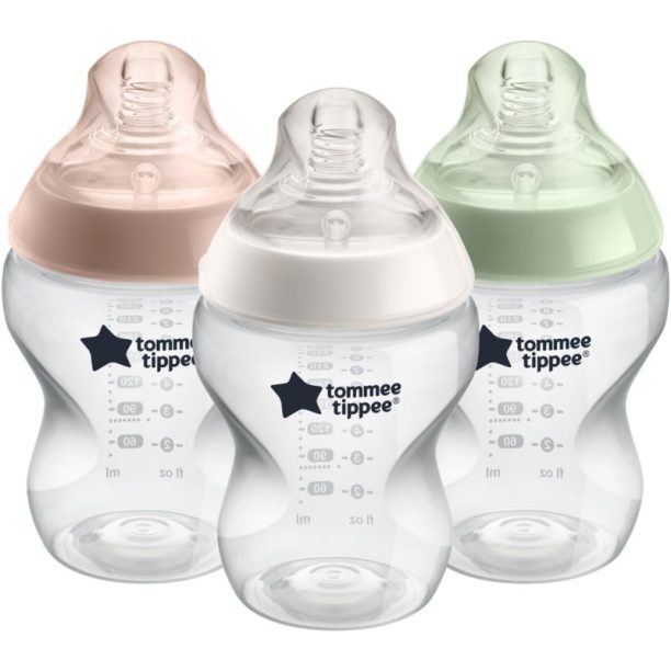 Tommee Tippee Closer To Nature Baby Bottles Set бебешко шише 0m+ 3x260 мл. на ниска цена