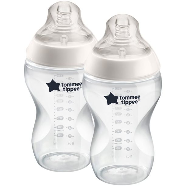 Tommee Tippee Closer To Nature Breast-like Teat бебешко шише 3 m+ 2 бр. на ниска цена