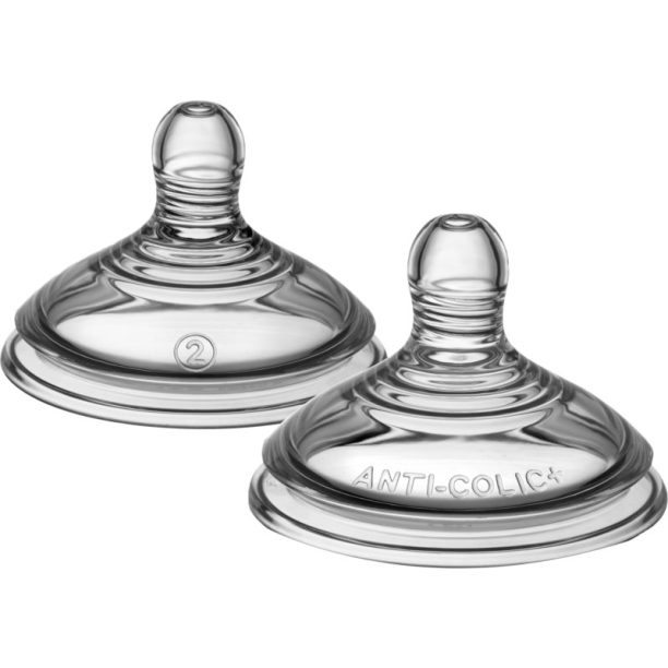 Tommee Tippee Supersteam C2N Anti-colic биберон за шише Medium 3m+ 2 бр.