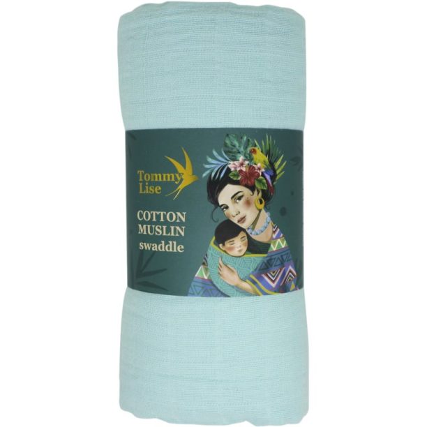 Tommy Lise Muslin Swaddle Dreamy Blue памучна пелена 120x120 cm 1 бр. на ниска цена