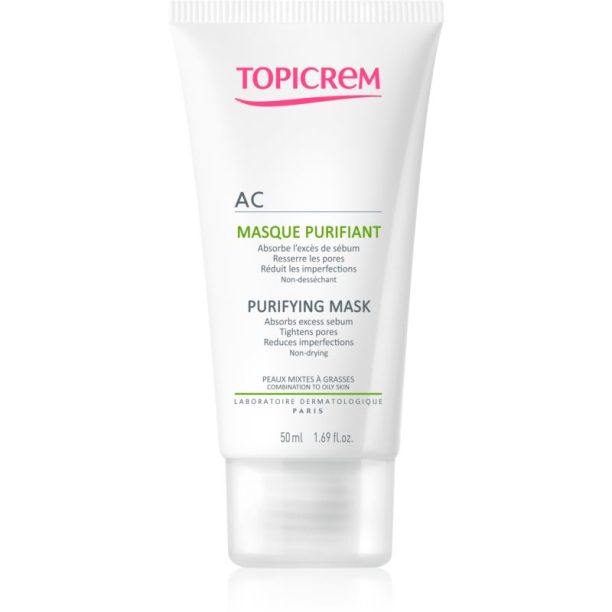 Topicrem AC Purifying Mask дълбоко почистваща маска за смесена и мазна кожа 50 мл.