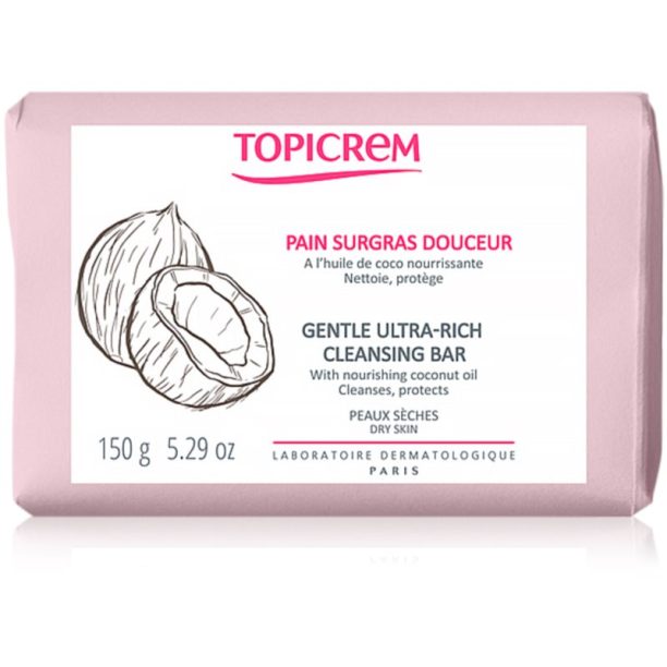 Topicrem AD Gentle Ulta-Rich Cleansing Bar нежен почистващ сапун за тяло и лице 150 гр.