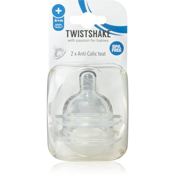 Twistshake Anti-Colic Teat биберон за шише Plus 6m+ 2 бр.