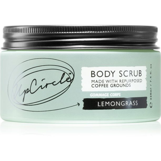 UpCircle Body Scrub Lemongrass скраб за тяло с кафе под душа 220 мл.