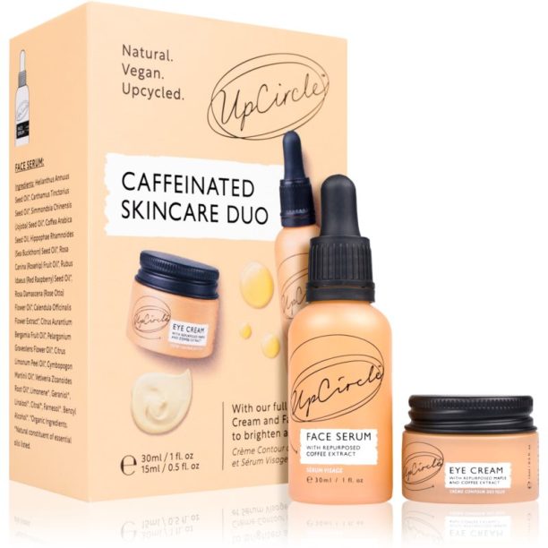 UpCircle Caffeinated Skincare Duo подаръчен комплект (за освежаване и хидратация) на ниска цена