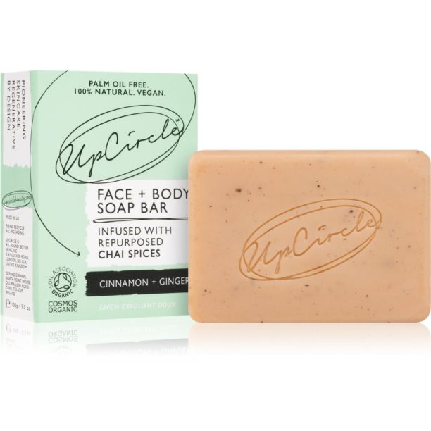 UpCircle Soap Bar Cinnamon + Ginger естествен твърд сапун за тяло и лице 100 гр. купи на топ цена