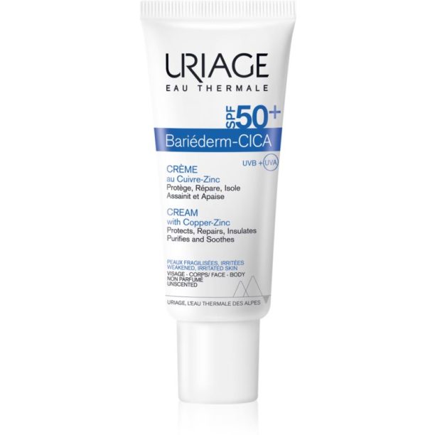 Uriage Bariéderm Cica-Cream with Copper-Zinc SPF 50+ репариращ крем