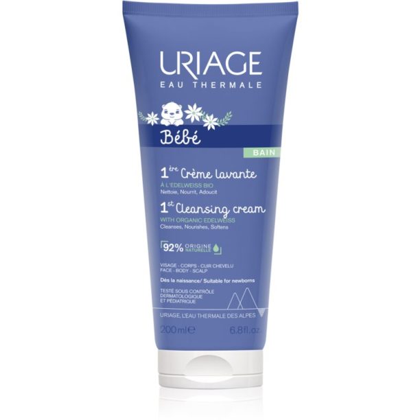 Uriage Bébé 1st Cleansing Cream нежно почистващ крем за деца 200 мл.