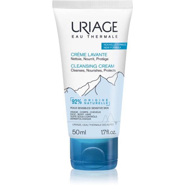 Uriage Hygiène Cleansing Cream подхранващ и почистващ крем за тяло и лице 50 мл.