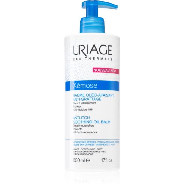 Uriage Xémose Anti-Itch Soothing Oil Balm успокояващ балсам за много суха кожа 500 мл.