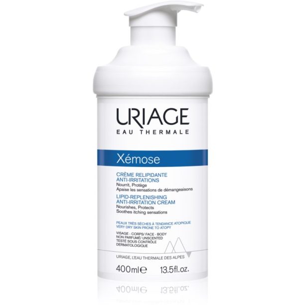 Uriage Xémose Lipid-Replenishing Anti-Irritation Cream релипидиращ успокояващ крем за много суха чуствителна и атопична кожа 400 мл. на ниска цена