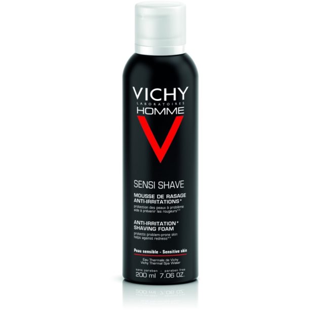 Vichy Homme Anti-Irritation пяна за бръснене за чувствителна и раздразнена кожа 200 мл.