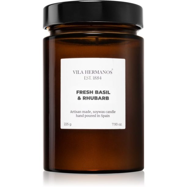 Vila Hermanos Apothecary Fresh Basil & Rhubarb ароматна свещ 225 гр.