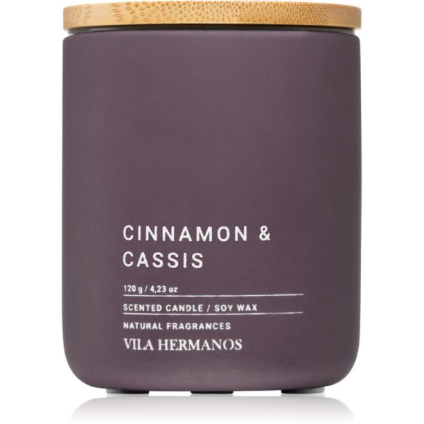 Vila Hermanos Concrete Cinnamon & Cassis ароматна свещ 120 гр.