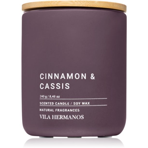 Vila Hermanos Concrete Cinnamon & Cassis ароматна свещ 240 гр.