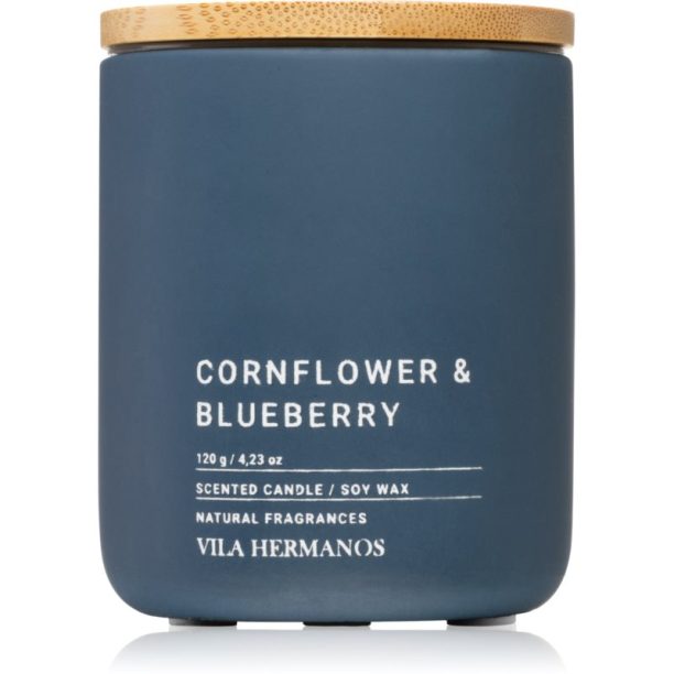 Vila Hermanos Concrete Cornflower & Blueberry ароматна свещ 120 гр.