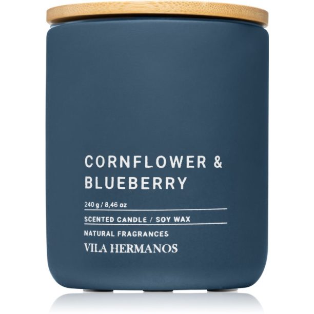 Vila Hermanos Concrete Cornflower & Blueberry ароматна свещ 240 гр.