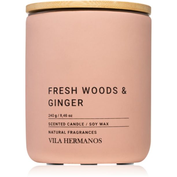 Vila Hermanos Concrete Fresh Wood & Ginger ароматна свещ 240 гр.