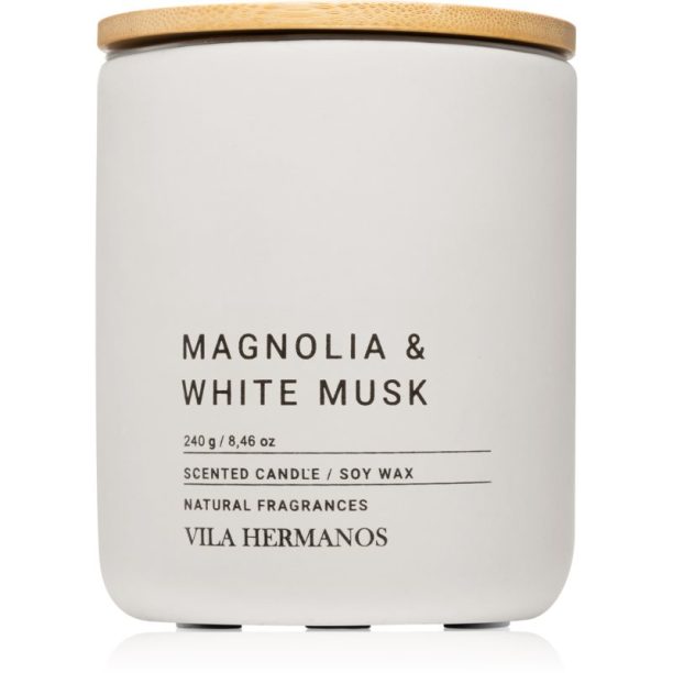 Vila Hermanos Concrete Magnolia & White Musk ароматна свещ 240 гр.