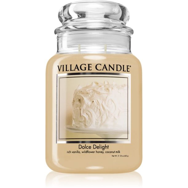 Village Candle Dolce Delight ароматна свещ (Glass Lid) 602 гр.