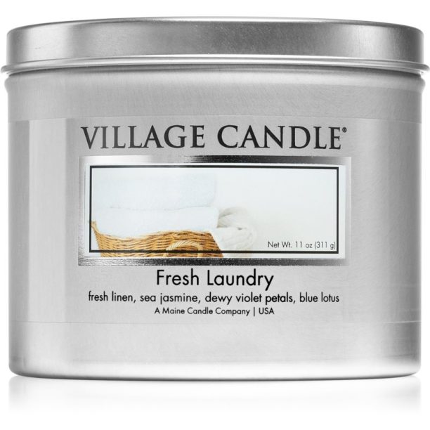 Village Candle Fresh Laundry ароматна свещ в кутия 311 гр.