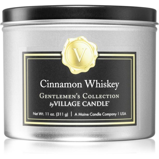 Village Candle Gentlemen's Collection Cinnamon & Whiskey ароматна свещ в кутия 311 гр.