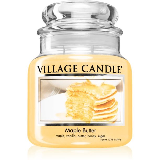 Village Candle Maple Butter ароматна свещ (Glass Lid) 389 гр.