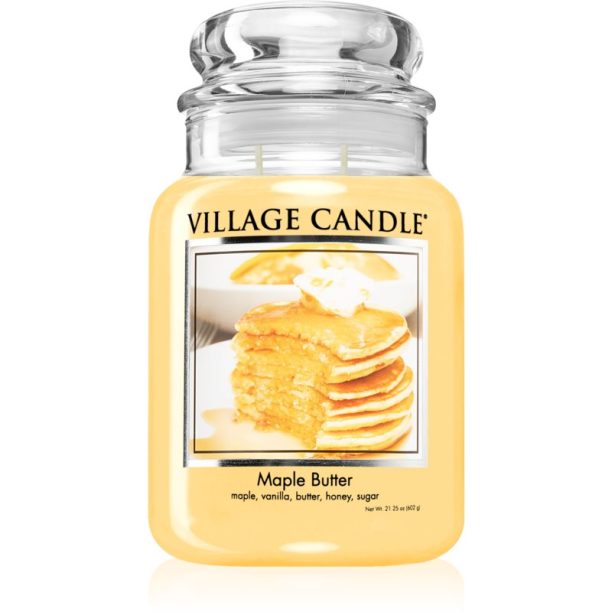 Village Candle Maple Butter ароматна свещ (Glass Lid) 602 гр.