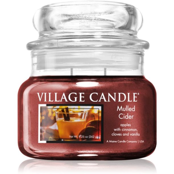 Village Candle Mulled Cider ароматна свещ  (Glass Lid) 262 гр.