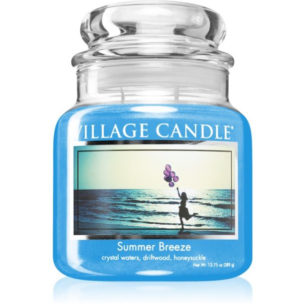 Village Candle Summer Breeze ароматна свещ  (Glass Lid) 389 гр.