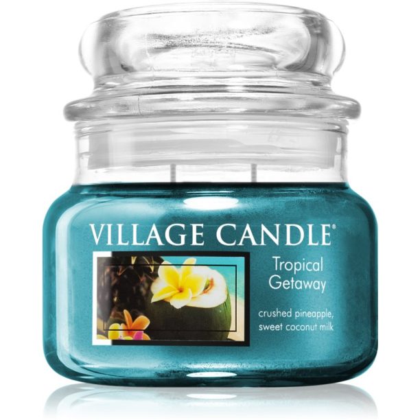 Village Candle Tropical Gateway ароматна свещ  (Glass Lid) 262 гр.