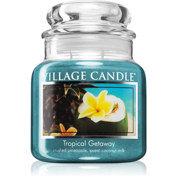 Village Candle Tropical Gateway ароматна свещ  (Glass Lid) 390 гр.