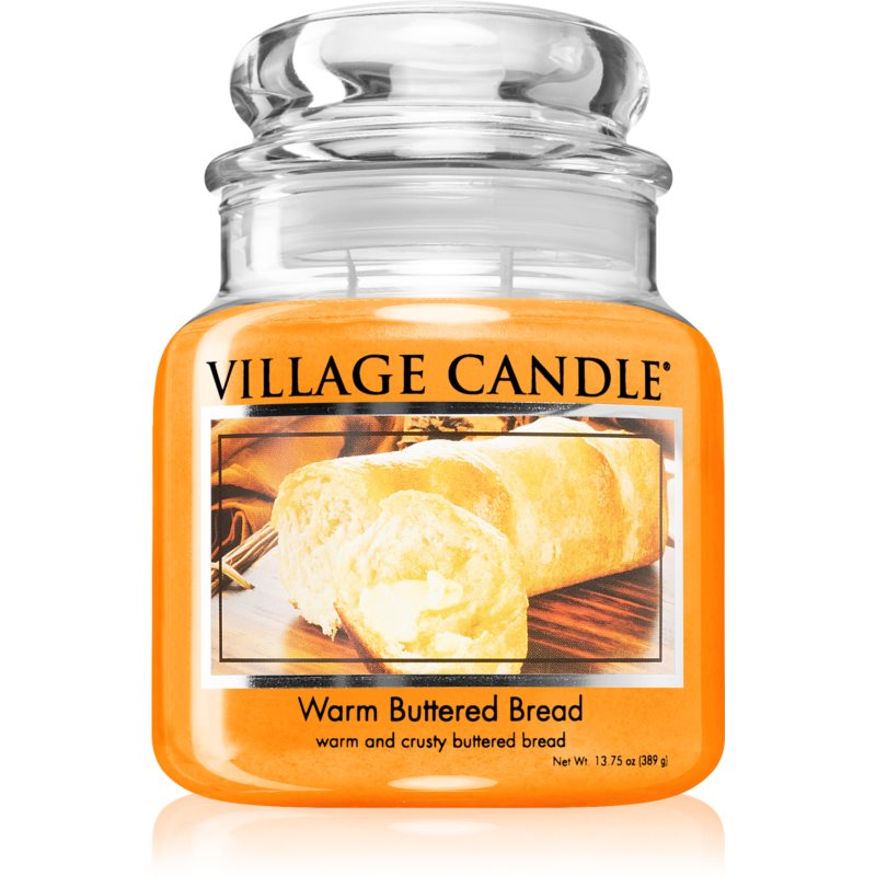 Village Candle Warm Buttered Bread ароматна свещ (Glass Lid) 389 гр.