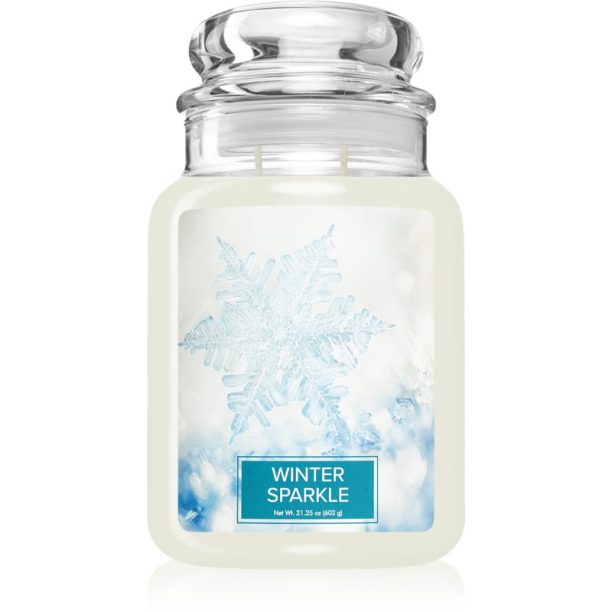 Village Candle Winter Sparkle ароматна свещ  (Glass Lid) 602 гр.