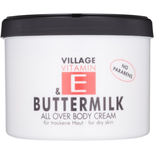 Village Vitamin E Buttermilk крем за тяло без парабени 500 мл.