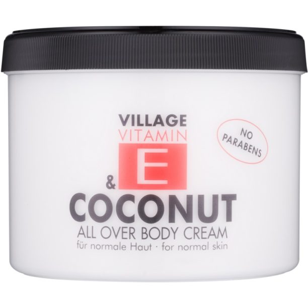 Village Vitamin E Coconut крем за тяло без парабени 500 мл.