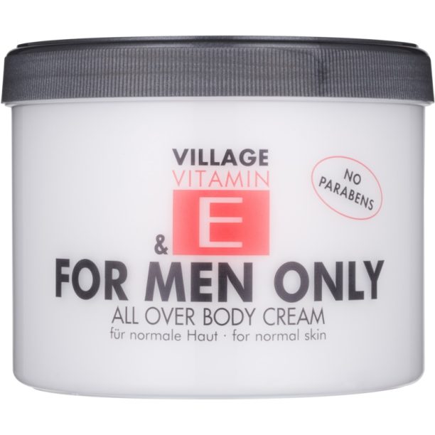 Village Vitamin E For Men Only крем за тяло за мъже без парабени 500 мл.