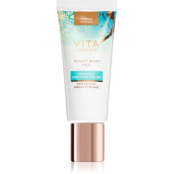 Vita Liberata Beauty Blur Face тониращ автобронзантен крем за освежаване и хидратация цвят Medium 30 мл. на ниска цена