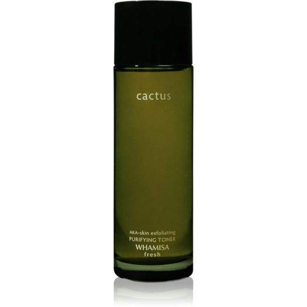 WHAMISA Cactus Purifying Toner нежен ексфолиращ тоник за озаряване на лицето 120 мл. на ниска цена