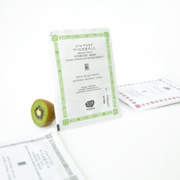 WHAMISA Organic Fruits Hydrogel Facial Mask интензивна хидрогелна маска за мигновено озаряване 33 мл. купи на топ цена