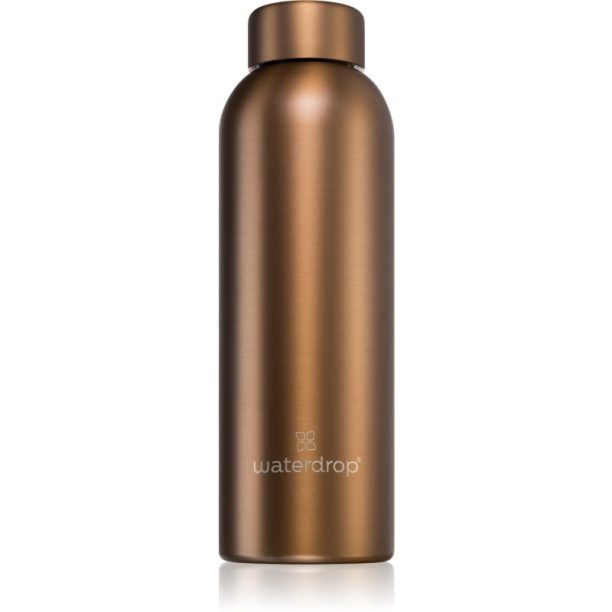 Waterdrop Thermo Steel Metal неръждаема бутилка за вода боя Bronze Brushed 600 мл.