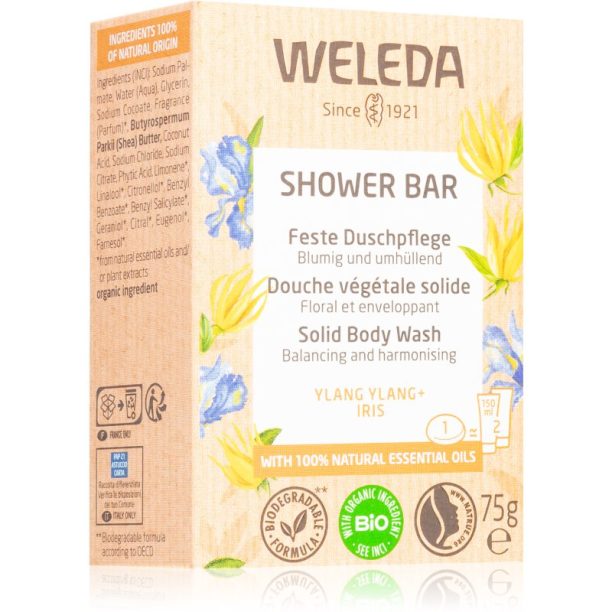 Weleda Shower Bar растителен сапун с аромат на цветя 75 гр.